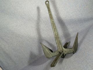 Vintage Galvanized Steel Northill Folding Stock Anchor 8r 13 1/2 Pounds
