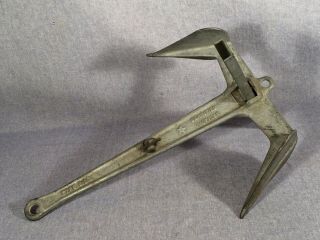 Vintage Galvanized Steel Northill Folding Stock Anchor 8R 13 1/2 pounds 5