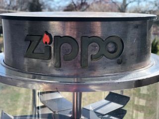 vintage zippo lighter display case cabinet rotaing 6