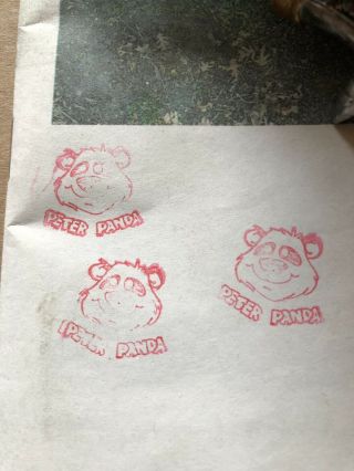 Rare Vintage Collectible Peter Panda Rubber Stamp Still 3