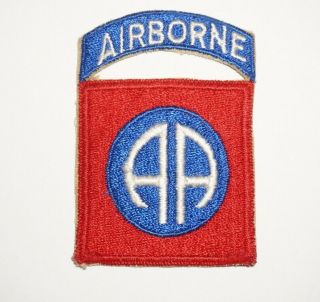 82nd Airborne Division Attached Tab Patch Wwii Us Army P9274