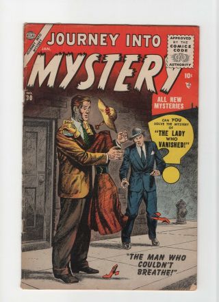 Journey Into Mystery 30 Vintage Marvel Atlas Comic Pre - Hero Horror Gold 10c