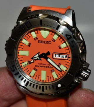 Seiko Automatic Divers Watch 200m 7s26 - 0350 Orange - Great