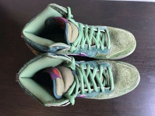 DS 2010 Nike Dunk High Pro Premium SB QS Skunk Purple/Green Sz 11 Rare Supreme 4