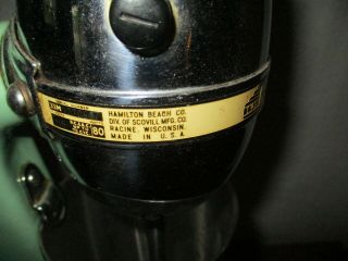 Vintage Hamilton Beach Milkshake Machine Mixer Model 33 Jadite 5