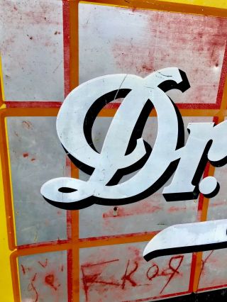 Rare Large Vintage Dr Pepper Soda Pop Gas Station 30” X 54” Metal Sign 5