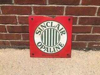 Porcelain Sinclair Opaline Gas Oil Sign Vintage Old Early