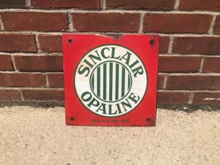 Porcelain sinclair Opaline Gas Oil Sign Vintage Old Early 2