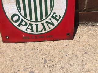 Porcelain sinclair Opaline Gas Oil Sign Vintage Old Early 7