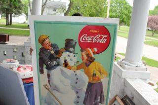 Rare Large Vintage 1941 Coca Cola Soda Pop Gas Oil 50 