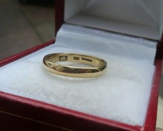 Vintage 18ct Yellow Gold Welsh Wedding Ring H/m 1990,  Welsh Dragon - Size J