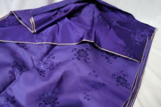 Vintage Silk Fabric Chinese Purple 11 Yds