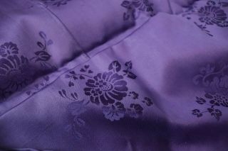 Vintage Silk Fabric Chinese Purple 11 yds 2