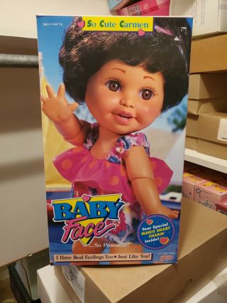 Vtg Baby Face Toddler 1990 Doll Galoob So Cute Carmen Rare