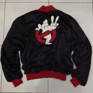 Vintage 80s Ghostbusters Ii Crew Satin Varsity Jacket Size L