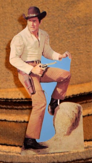 Cheyenne Bodie Tv Western Star Tabletop Display Standee 10 " Tall