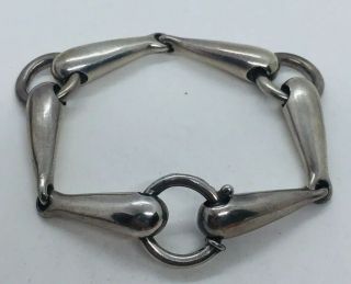 Ralph Lauren Vintage Sterling Silver Horse Bit Link Equestrian Bracelet