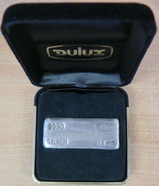 Australia Dulux - 8 Oz Pure Silver Bar Of Issue - Vintage.  Scarce Item
