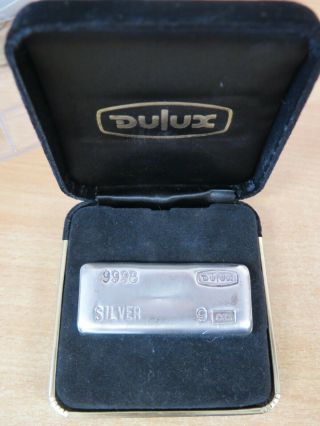 Australia Dulux - 9 Oz Pure Silver Bar Of Issue - Vintage.  Scarce Item