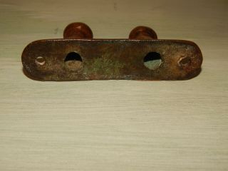 Vintage Solid Bronze / Brass Bolo Boat Cleat / Chock 4.  5 