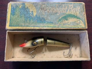 Vintage Moonlight Jtd Pikaroon Fishing Lure Antique Tackle Box Bait Rare Box