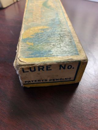 Vintage Moonlight JTD Pikaroon Fishing Lure Antique Tackle Box Bait RARE BOX 7
