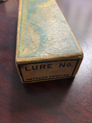 Vintage Moonlight JTD Pikaroon Fishing Lure Antique Tackle Box Bait RARE BOX 8