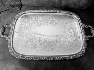 Webster Wilcox Large Silver - Plate Du Barry Chased 22 