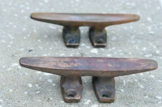 Vintage 60s Solid Brass Marine/Boat Cleat x2 - 10 