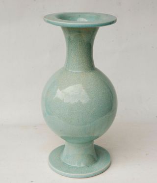 Large Chinese Crackle Glaze Ceramic Vase 20 " Tall