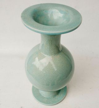 Large Chinese Crackle Glaze Ceramic Vase 20 