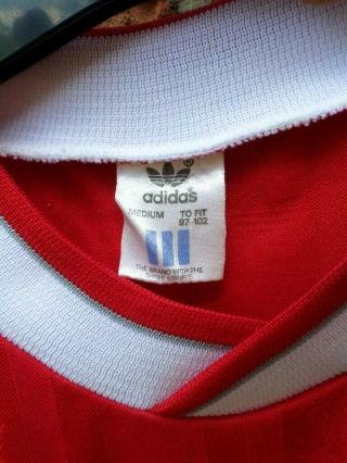Vintage Mens Adidas Liverpool 1987 Medium M Crown Paints Football Shirt Small S 2