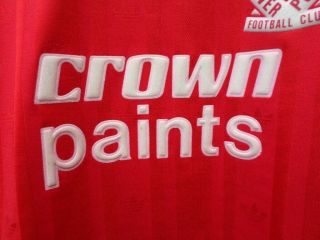Vintage Mens Adidas Liverpool 1987 Medium M Crown Paints Football Shirt Small S 3