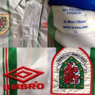 11 Wales Vintage 1993/94 Long Sleeved Away Match Shirt UN WORN Ryan Giggs 6