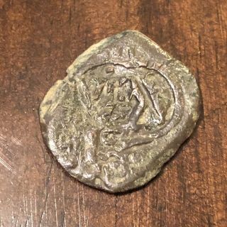 Antique 1500 - 1600’s Spanish Caribbean Pirate Coin Copper Artifact Authentic Cob.