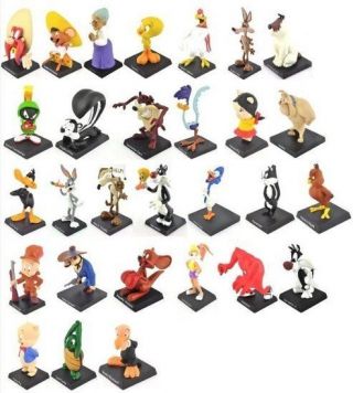 Extremely Rare Looney Tunes Complete Set 29 Metal Figurine Small Statues