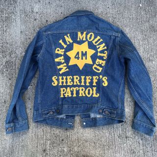 Obsolete Vintage Levis 1970s Marin Sheriff’s Police Denim Jean Jacket
