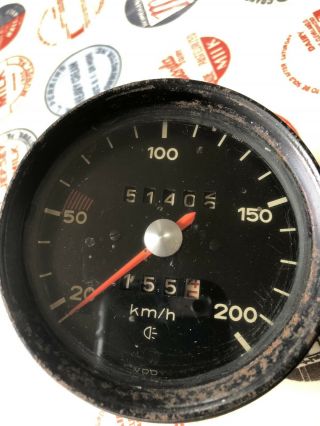 Porsche 912 901 911 914 Vdo 200km/h Speedometer Vintage Rare Barnfind Aircooled