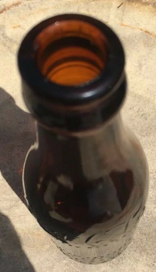 Rare Amber Straight Side Coca Cola Bottle Greencastle Indiana 7