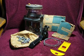 Vtg 50s 54 Windshield Washer Fluid Jar Bottle Pump Gm Chevy Cady Kit Accessory