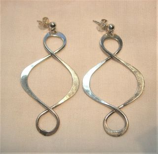 Anna Greta Eker AGE Norway Modernist Sterling Silver Earrings (ON HOLD) 2