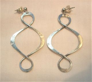 Anna Greta Eker AGE Norway Modernist Sterling Silver Earrings (ON HOLD) 3