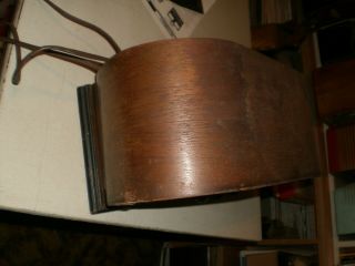 Old vintage rare wood table top tube radio1937 Silver oval model 139 3