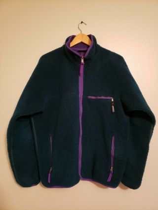 Patagonia Vintage Retro - X Fleece Jacket Mens Size Large Deep Pile Coat Usa Vtg