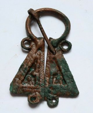 Authentic Medieval Viking Bronze Penannular Omega Brooch - 8th - 10th Cent.  A.  D.  (6)
