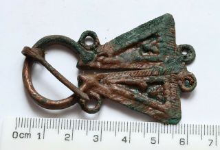 AUTHENTIC MEDIEVAL VIKING BRONZE PENANNULAR OMEGA BROOCH - 8th - 10th cent.  A.  D.  (6) 4