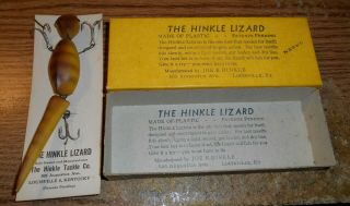 VINTAGE HINKLE LIZARD/VERY RARE KENTUCKY LURE/WITH BOX/NICE 2
