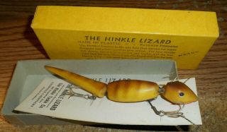 VINTAGE HINKLE LIZARD/VERY RARE KENTUCKY LURE/WITH BOX/NICE 7