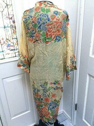 Antique Vintage Silk Pongee 1920’s Robe