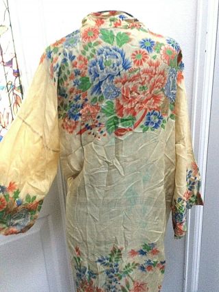 Antique Vintage Silk Pongee 1920’s Robe 3
